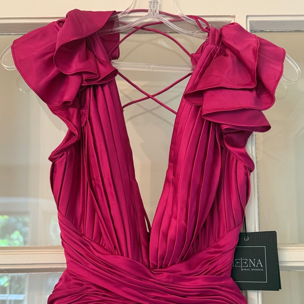 Mac Duggal Fuchsia Wedding Dress - Picture 4 of 17